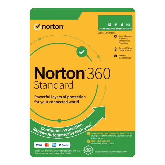 Norton 360 Standard | 1 User | 1 Device | 1 Year